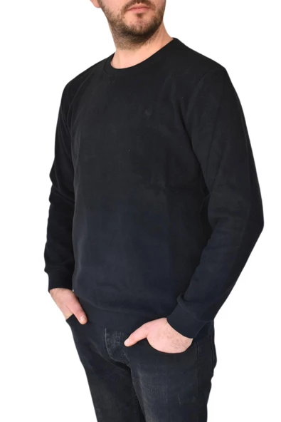 Erkek Büyük Beden Sıfır Yaka Sweatshirt 2268-BTL  BGL-ST02355 ürün görseli 1