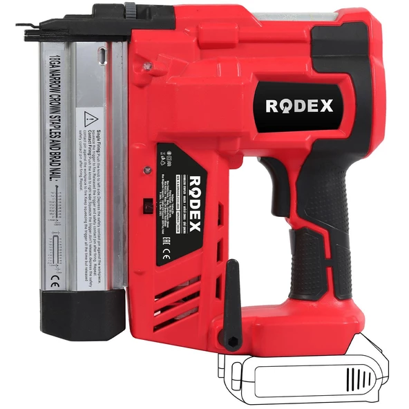 Rodex Rpx2415 Akülü Zımba Çivi Döşeme Çakma Tabancası 15-25 Mm Bataryasız ürün görseli 1