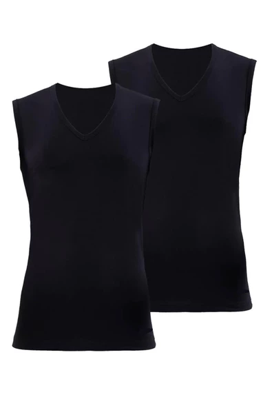 Erkek V Yaka Atlet 2li  Paket 9677 - Resim 2