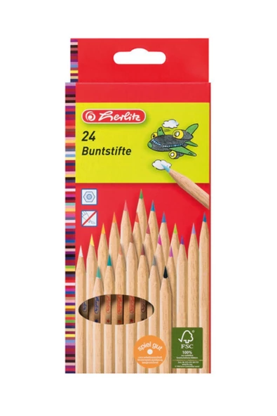 Herlitz Natural 24lü Kuru Boya 60524 8660524 ürün görseli 1