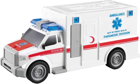 Adel Nitro Speed Polis Ambulans 1:20 Sesli Işıklı Beyaz ürün görseli 1