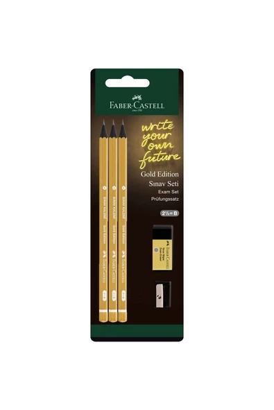 Faber-castell Gold Edition Sınav Seti 3 Kalem 1 Silgi 1 Kalemtıraş ürün görseli 1