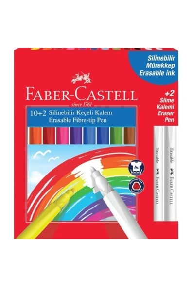 Faber Castell Keçeli Kalem Silinebilir 12 Renk ürün görseli 1