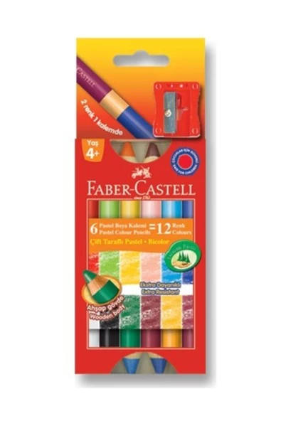 Faber Castell Çift Taraflı Mum Boya 12 Renk ürün görseli 1