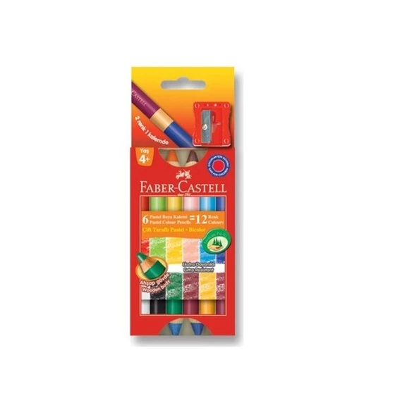 Faber Castell Çift Taraflı Mum Boya 12 Renk - Resim 2