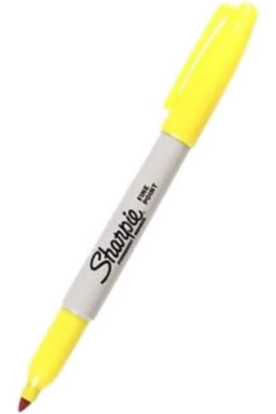 Sharpie Permanent Fine Yuvarlak Uç Koyu Sarı 3 Adet ürün görseli 1