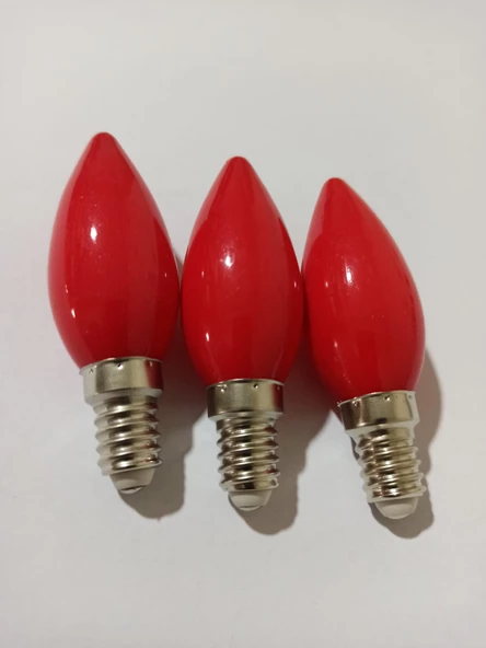 hagiki (3 Adet) LED 1 WATT KIRMIZI E 14 DUY GECE LAMBASI AMPULÜ 50/60 Hz. 220 volt (3 Adet) ürün görseli 1