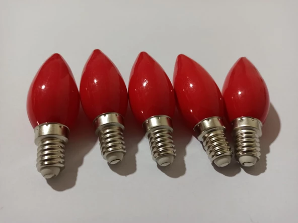 hagiki (5 Adet) LED 1 WATT KIRMIZI E 14 DUY GECE LAMBASI AMPULÜ 50/60 Hz. 220 volt (5 Adet) ürün görseli 1