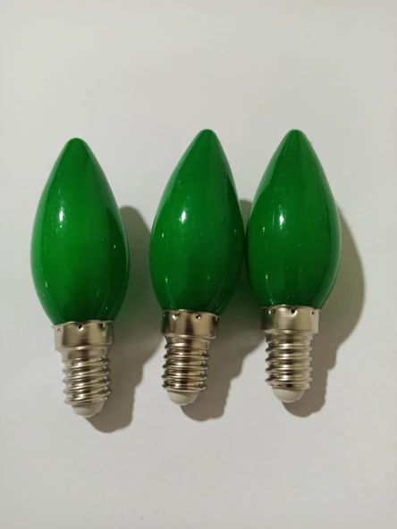 KOPYA -  hagiki (3 Adet) LED 1 WATT YEŞİL E 14 DUY GECE LAMBASI AMPULÜ 50/60 Hz. 220 volt (3 Adet) ürün görseli 1