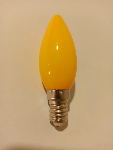 hagiki (1 Adet) LED 1 WATT SARI E 14 DUY GECE LAMBASI AMPULÜ 50/60 Hz. 220 volt (1 Adet) ürün görseli 1