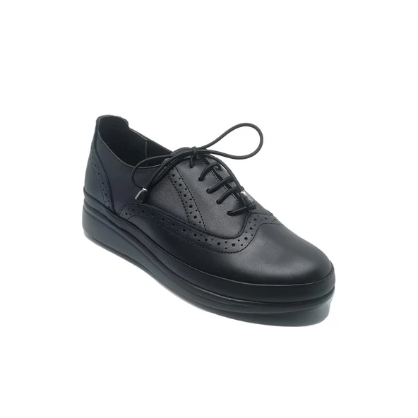 Janestt Kadın Deri Casual Ortapedik Taban Oxford Ayakkabı 266-45045 ürün görseli 1