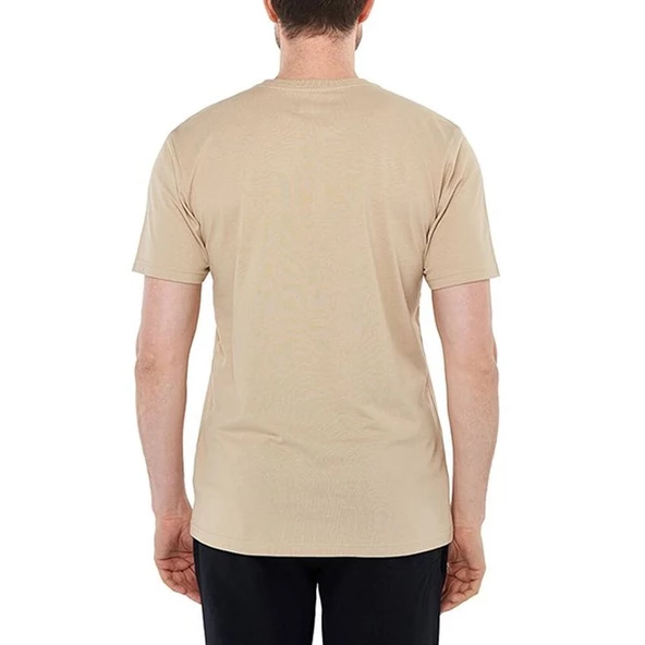Columbia CSC M Basıc Bıg Logo Brushed SS Tee Erkek Tişört Bej CS0287-271 - Resim 2