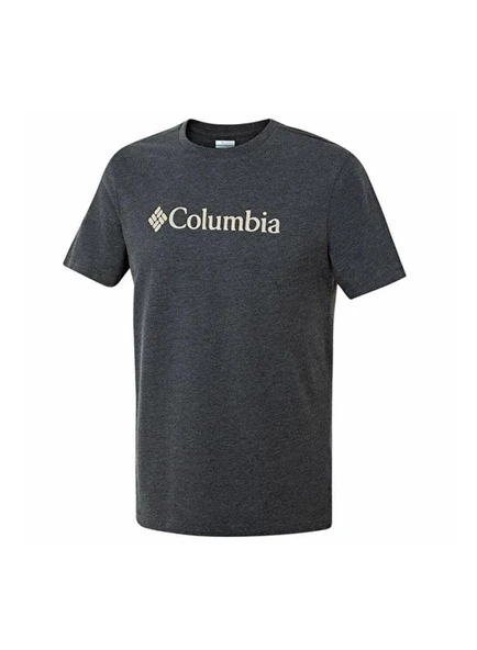Columbia CSC M Basıc Bıg Logo Brushed SS Tee Erkek Tişört Gri CS0287-012 ürün görseli 1