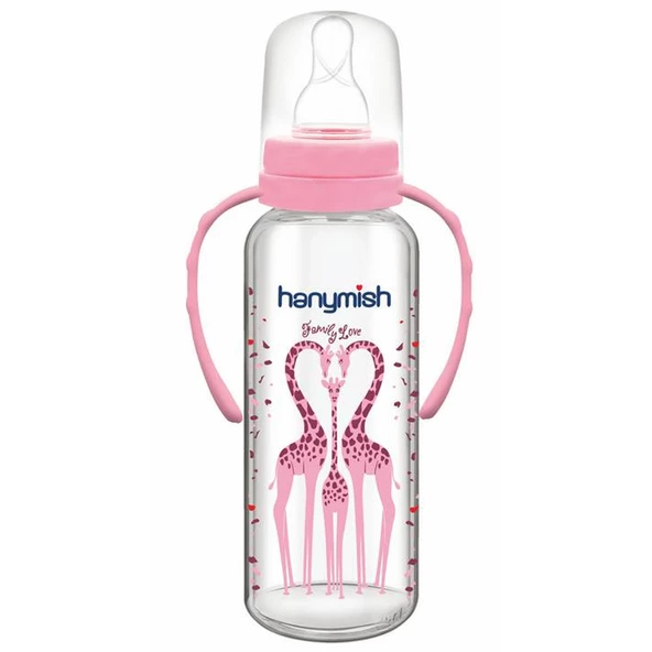 Hanymish 402 Kulplu Cam Biberon 240 ml - Resim 3
