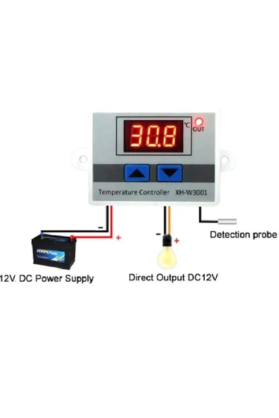 Dijital Termostat 12V Kuluçka,Akvaryum,Buzdolabı,Derindondurucu Termostatı ürün görseli 1
