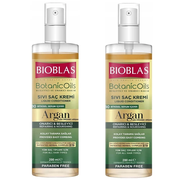 Bioblas Botanic Oil Argan Yağlı Sıvı Saç Kremi 200 ml 2 ADET ürün görseli 1