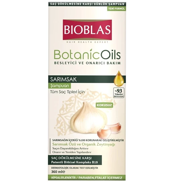 Bioblas Botanic Oils Sarımsak Şampuanı 360 ml ürün görseli 1
