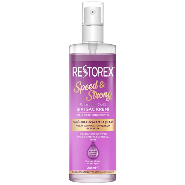 Restorex Sağlıklı Uzama Etkili Işıltılı Bakım Sıvı Saç Kremi 200 ml ürün görseli 1