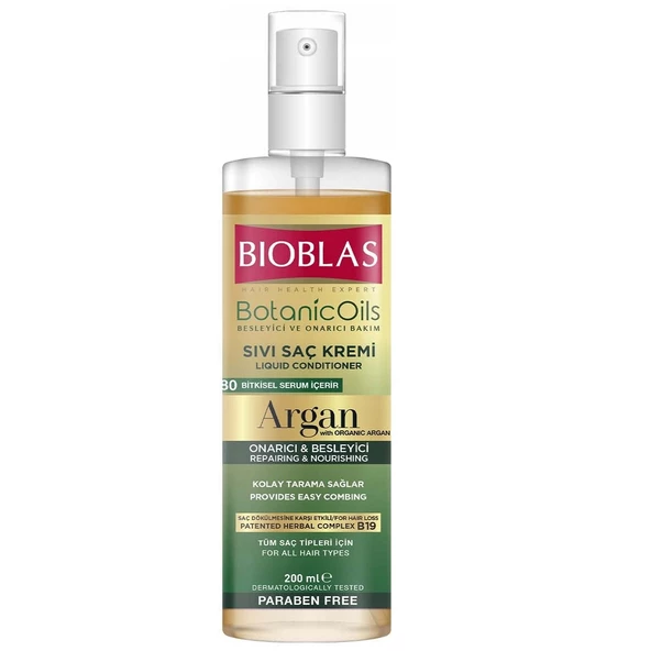 Bioblas Botanic Oil Argan Yağlı Sıvı Saç Kremi 200 ml ürün görseli 1