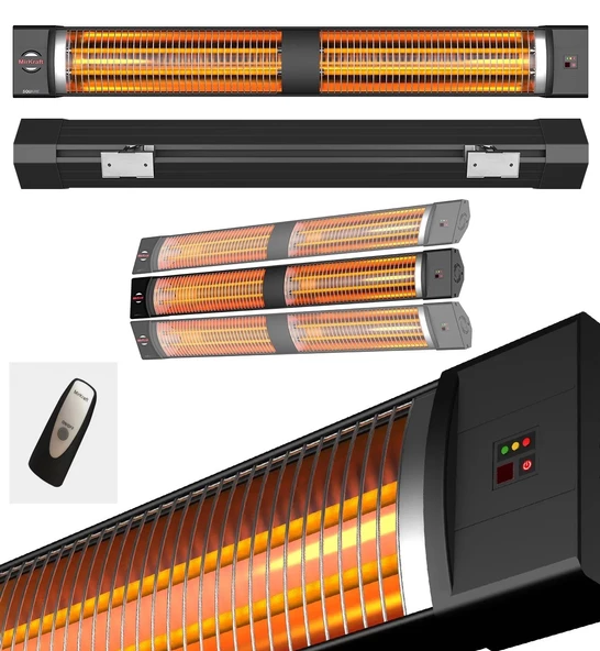 Mirkraft Square 2800 Watt Elektrikli Isıtıcı, Ip45, Led Gösterge, Uzaktan Kumandalı Duvar Isıtıcısı ürün görseli 1