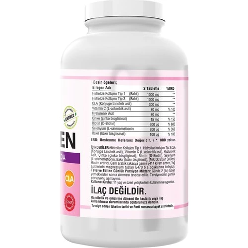 Ncs Type 1-3 Balık Collagen Cla Biotin 300 Tablet - Resim 2
