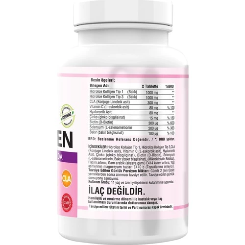 Ncs Type 1-3 Balık Collagen Cla Biotin 180 Tablet - Resim 2