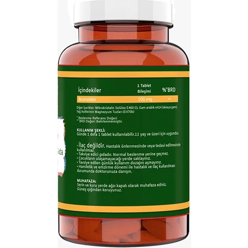 Ncs Bromelain ( Ananas ) 500 Mg 90 Tablet - Resim 2