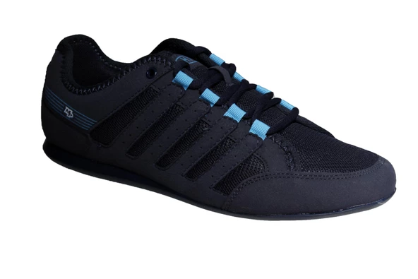 M.P Erkek Siyah Lacivert İnce Taban Fileli Sneaker Spor Yürüyüş Ayakkabısı ürün görseli 1