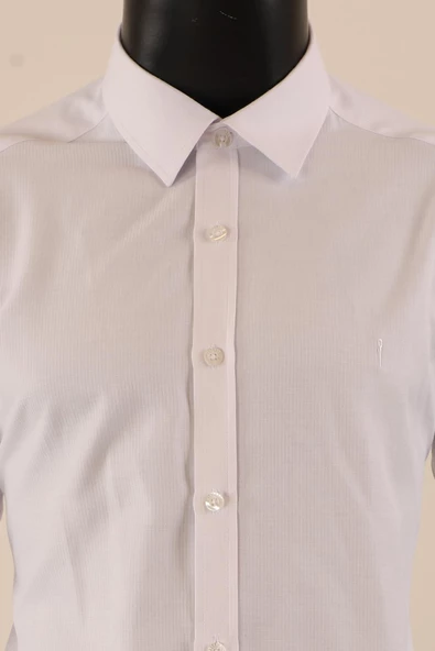Uzun Kol Slim Fit Çizgili Gömlek - Resim 4