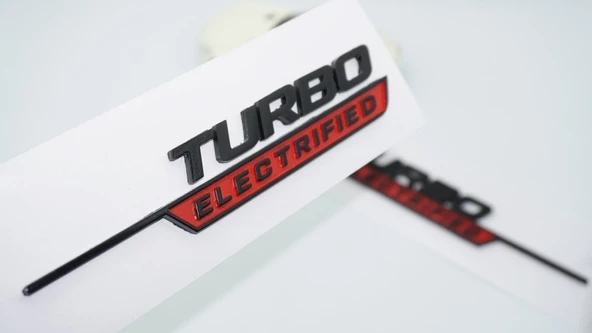 DK Tuning Turbo Electrified Kırmızı Çamurluk Yanı Logo Benz İle Uyumlu ürün görseli 1