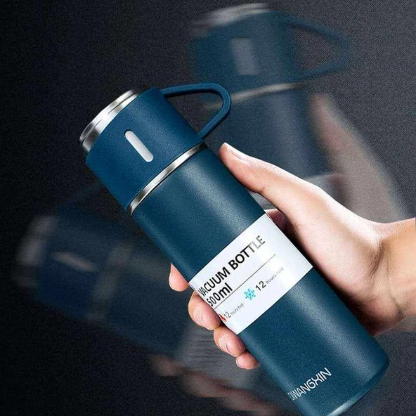 Paslanmaz Çelik 304 Çelik Termos Bardaklı Sıcak Soğuk Muhafazalı Kaliteli Sızdırmaz Mug FLYON-527 ürün görseli 1