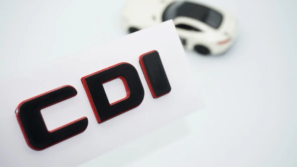 DK Tuning CDi Bagaj Kırmızı Siyah ABS Yazı Logo Benz İle Uyumlu ürün görseli 1