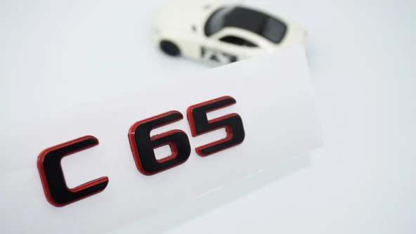 DK Tuning C 65 Bagaj Kırmızı Siyah ABS Yazı Logo Benz İle Uyumlu ürün görseli 1