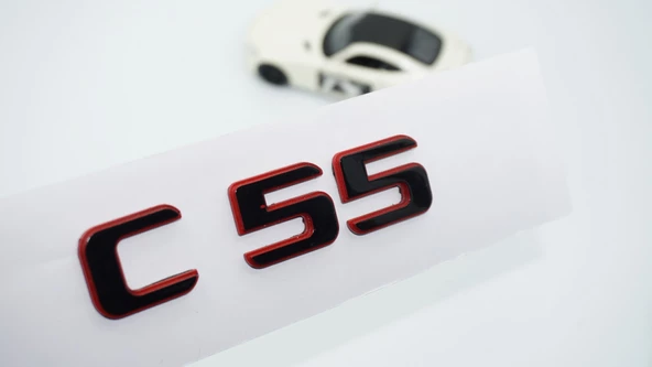 DK Tuning C 55 Bagaj Kırmızı Siyah ABS Yazı Logo Benz İle Uyumlu ürün görseli 1