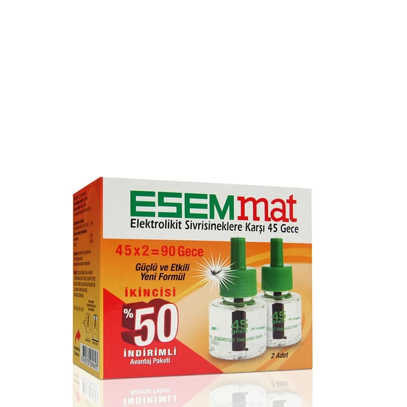 Esemmat  Elektrolikit 2li Yedek (90 Gece) Sivrisinek İlacı ürün görseli 1