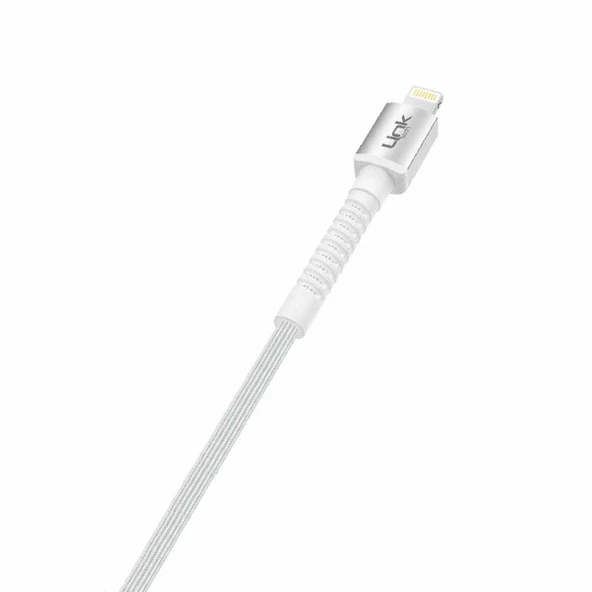 LinkTech K550 Lightning-USB Metal Başlı Data/Şarj Kablosu 3A 1mt - Resim 8