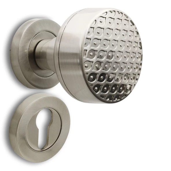 Linda Kapı Tokmağı Topuzu Kolu Metal Tokmak Saten Kapı Kolu Yale Sağa Sola Uygun 1 Takım ürün görseli 1