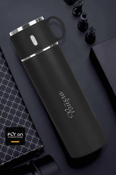 Kişiye Özel Isim Baskılı 316 Paslanmaz Çelik Termos Bardak 580 ml Thermos Mug Kupa -1526 ürün görseli 1