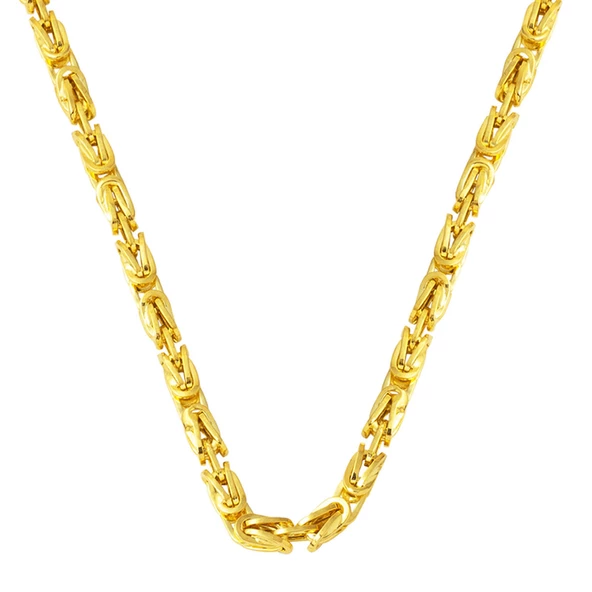 14 Ayar Altın 3 mm. Kral Zincir 55 cm ürün görseli 1