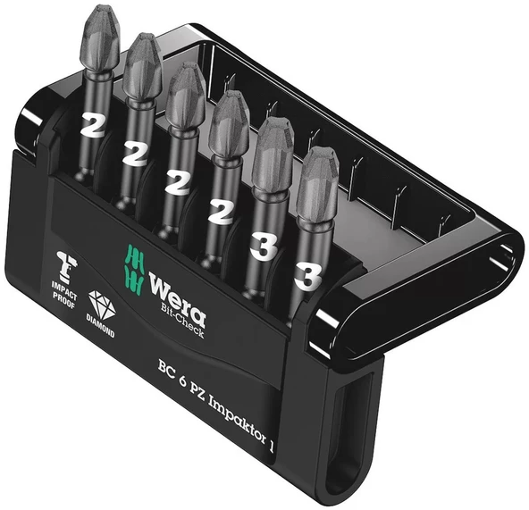 Wera Bit-Check 6 PZ İmpaktor Bits Set 1 05057692001 ürün görseli 1