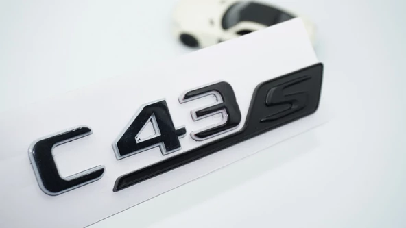 DK Tuning C 43S Bagaj Gri Siyah ABS Yazı Logo Benz İle Uyumlu ürün görseli 1