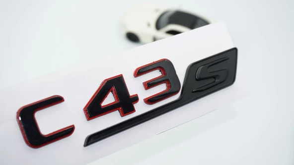 DK Tuning C 43S Bagaj Kırmızı Siyah ABS Yazı Logo Benz İle Uyumlu ürün görseli 1
