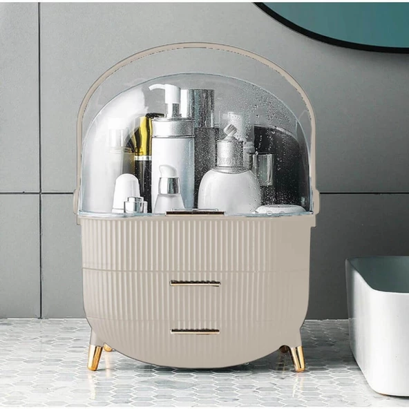 House By House Çekmeceli Makyaj Kozmetik Düzenleyici Organizer Cappuccino ürün görseli 1