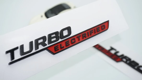 DK Tuning Benz Turbo Electrified Çamurluk Yanı Kırmızı Logo Amblem ürün görseli 1