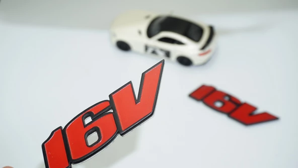 DK Tuning 16V Siyah Kırmızı ABS 3M 3D Çamurluk Yazı Logo Seti ürün görseli 1