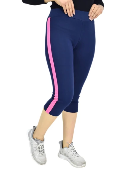 Kadın Kısa Spor Şeritli Tayt BGL-ST00645 - Resim 3