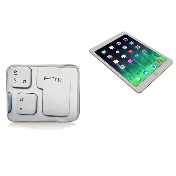 Nektar Neopren Tablet Kılıfı Gri Klavye - Resim 5