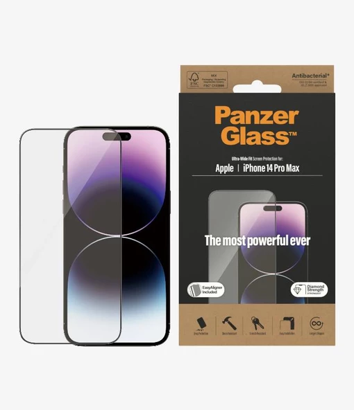 PanzerGlass iPhone 14 Pro UWF Antibakteriyel Ekran Koruyucu ürün görseli 1