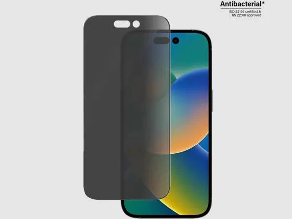 PanzerGlass iPhone 14 Pro UWF Privacy Antibakteriyel Ekran Koruyucu ürün görseli 1