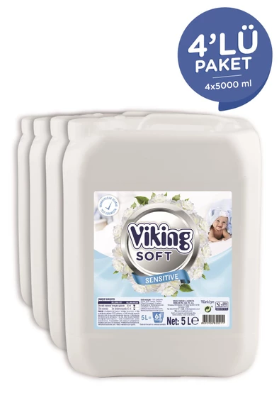 Viking Çamaşır Yumuşatıcısı Sensitive 5 Litre 4 Adet ürün görseli 1
